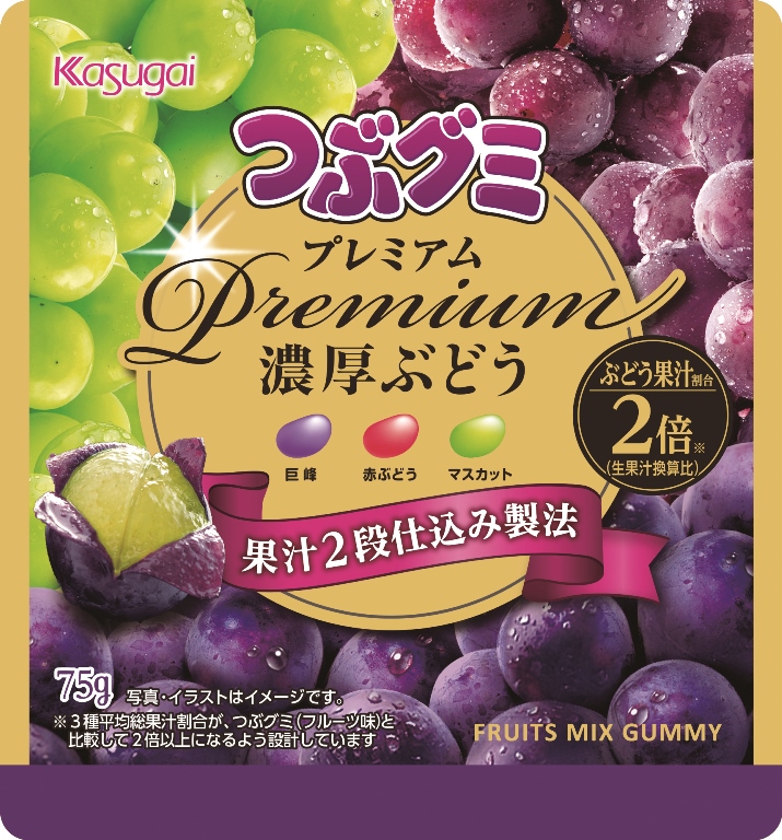 春日井製菓　つぶグミ　濃厚ぶどう